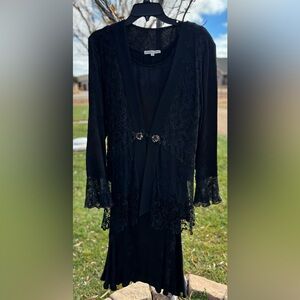 116. Spencer Alexis 3-piece Black Lace Skirt Set Size 6